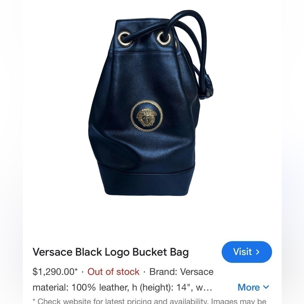 💎Gianni VERSACE Bondage Collection Medusa Vintage Leather Bucket MSRP$3800💎 - Picture 13 of 13